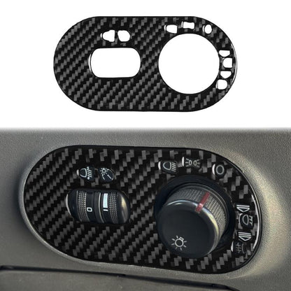 Carbon Fiber Car Headlight Switch Decorative Sticker for SEAT Ibiza 2003-2008, Right Driver(Black) - Car Interior Mouldings by buy2fix | Online Shopping UK | buy2fix
