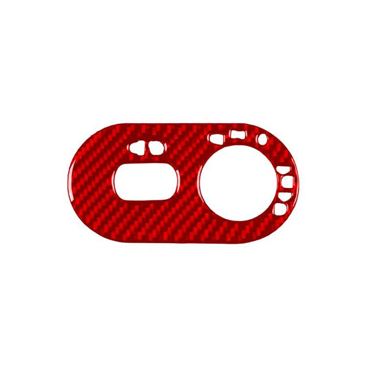 Carbon Fiber Car Headlight Switch Decorative Sticker for SEAT Ibiza 2003-2008, Right Driver(Red) - Car Interior Mouldings by buy2fix | Online Shopping UK | buy2fix