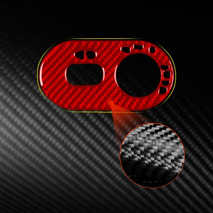 Carbon Fiber Car Headlight Switch Decorative Sticker for SEAT Ibiza 2003-2008, Right Driver(Red) - Car Interior Mouldings by buy2fix | Online Shopping UK | buy2fix