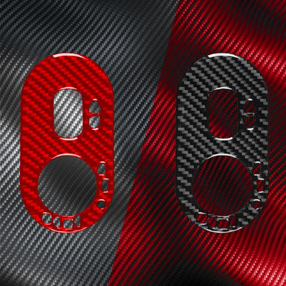 Carbon Fiber Car Headlight Switch Decorative Sticker for SEAT Ibiza 2003-2008, Right Driver(Red) - Car Interior Mouldings by buy2fix | Online Shopping UK | buy2fix