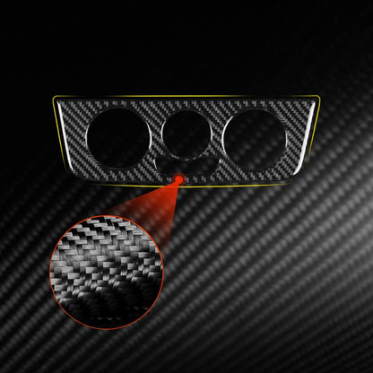 Carbon Fiber Car Air Conditioner Switch Panel A Decorative Sticker for SEAT Ibiza 2009-2014, Left and Right Driver(Black) - Car Interior Mouldings by buy2fix | Online Shopping UK | buy2fix