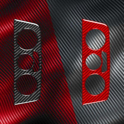 Carbon Fiber Car Air Conditioner Switch Panel A Decorative Sticker for SEAT Ibiza 2009-2014, Left and Right Driver(Black) - Car Interior Mouldings by buy2fix | Online Shopping UK | buy2fix