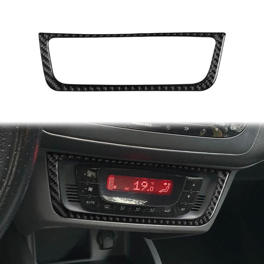 Carbon Fiber Car Air Conditioner Switch Panel B Decorative Sticker for SEAT Ibiza 2009-2014, Left and Right Driver(Black) - Car Interior Mouldings by buy2fix | Online Shopping UK | buy2fix