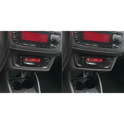 Carbon Fiber Car Air Conditioner Switch Panel B Decorative Sticker for SEAT Ibiza 2009-2014, Left and Right Driver(Black) - Car Interior Mouldings by buy2fix | Online Shopping UK | buy2fix
