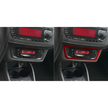 Carbon Fiber Car Air Conditioner Switch Panel B Decorative Sticker for SEAT Ibiza 2009-2014, Left and Right Driver(Red) - Car Interior Mouldings by buy2fix | Online Shopping UK | buy2fix