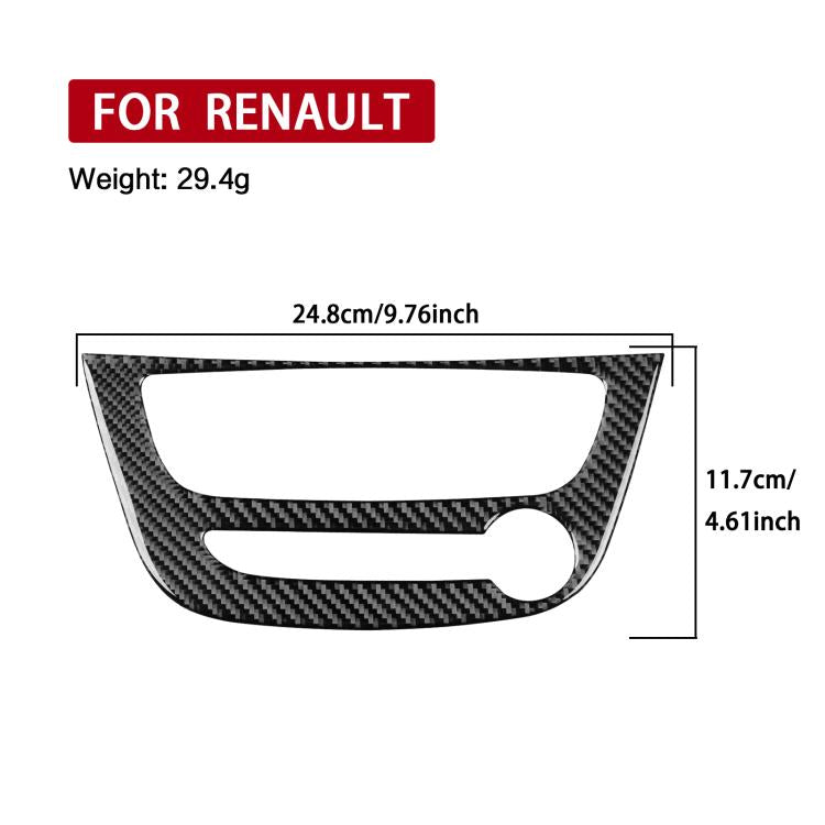 Carbon Fiber Car Air Conditioner Panel A Decorative Sticker for Renault Fluence 2009-2017 / Megane 2008-2016, Left and Right Driver(Black) - Car Interior Mouldings by buy2fix | Online Shopping UK | buy2fix
