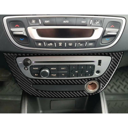 Carbon Fiber Car Air Conditioner Panel A Decorative Sticker for Renault Fluence 2009-2017 / Megane 2008-2016, Left and Right Driver(Black) - Car Interior Mouldings by buy2fix | Online Shopping UK | buy2fix