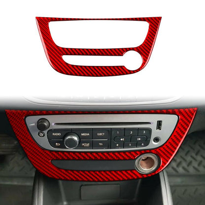 Carbon Fiber Car Air Conditioner Panel A Decorative Sticker for Renault Fluence 2009-2017 / Megane 2008-2016, Left and Right Driver(Red) - Car Interior Mouldings by buy2fix | Online Shopping UK | buy2fix