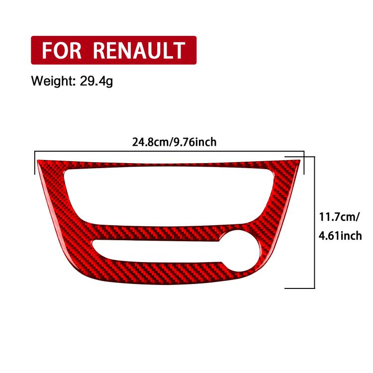 Carbon Fiber Car Air Conditioner Panel A Decorative Sticker for Renault Fluence 2009-2017 / Megane 2008-2016, Left and Right Driver(Red) - Car Interior Mouldings by buy2fix | Online Shopping UK | buy2fix