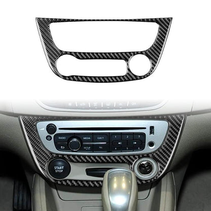 Carbon Fiber Car Air Conditioner Panel B Decorative Sticker for Renault Fluence 2009-2017 / Megane 2008-2016, Left and Right Driver(Black) - Car Interior Mouldings by buy2fix | Online Shopping UK | buy2fix