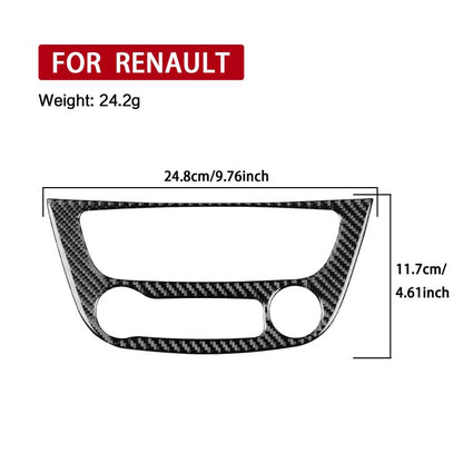 Carbon Fiber Car Air Conditioner Panel B Decorative Sticker for Renault Fluence 2009-2017 / Megane 2008-2016, Left and Right Driver(Black) - Car Interior Mouldings by buy2fix | Online Shopping UK | buy2fix