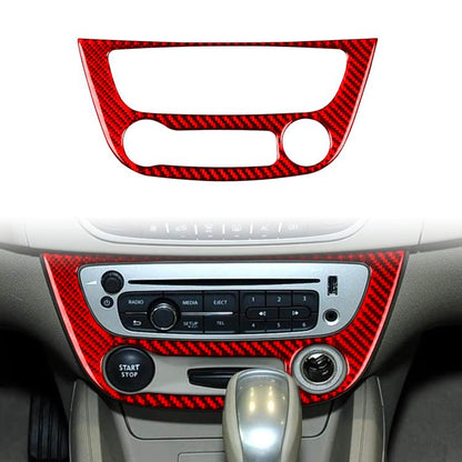 Carbon Fiber Car Air Conditioner Panel B Decorative Sticker for Renault Fluence 2009-2017 / Megane 2008-2016, Left and Right Driver(Red) - Car Interior Mouldings by buy2fix | Online Shopping UK | buy2fix