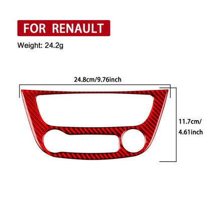 Carbon Fiber Car Air Conditioner Panel B Decorative Sticker for Renault Fluence 2009-2017 / Megane 2008-2016, Left and Right Driver(Red) - Car Interior Mouldings by buy2fix | Online Shopping UK | buy2fix