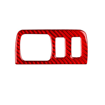 Carbon Fiber Car Headlight Button Frame Decorative Sticker for Renault Fluence 2009-2017 / Megane 2008-2016, Left and Right Driver(Red) - Car Interior Mouldings by buy2fix | Online Shopping UK | buy2fix