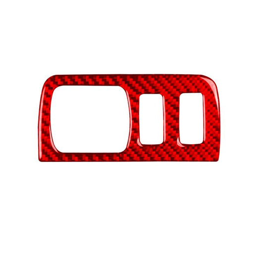 Carbon Fiber Car Headlight Button Frame Decorative Sticker for Renault Fluence 2009-2017 / Megane 2008-2016, Left and Right Driver(Red) - Car Interior Mouldings by buy2fix | Online Shopping UK | buy2fix