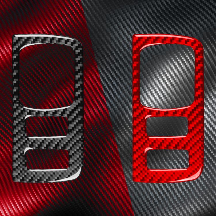 Carbon Fiber Car Headlight Button Frame Decorative Sticker for Renault Fluence 2009-2017 / Megane 2008-2016, Left and Right Driver(Red) - Car Interior Mouldings by buy2fix | Online Shopping UK | buy2fix