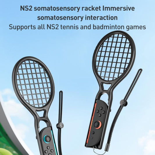 For Nintendo Switch 2 Joy-Con 1pair iPlay HBS-2839 Left and Right Handle Tennis Rackets(Black) - Gamepads by iplay | Online Shopping UK | buy2fix