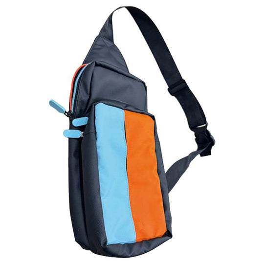 For Nintendo Switch 2 iPlay HBS-2844 Colorblock Crossbody Game Console Storage Bag(Orange Blue)