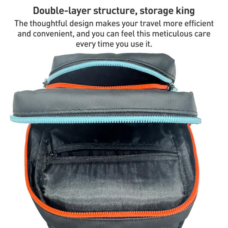 For Nintendo Switch 2 iPlay HBS-2844 Colorblock Crossbody Game Console Storage Bag(Orange Blue) - Bags by iplay | Online Shopping UK | buy2fix