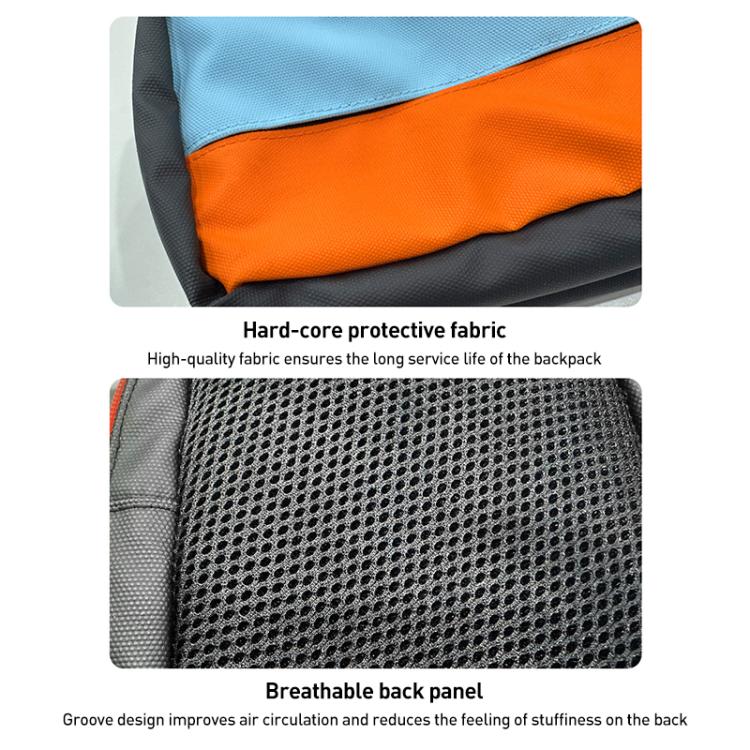 For Nintendo Switch 2 iPlay HBS-2844 Colorblock Crossbody Game Console Storage Bag(Orange Blue) - Bags by iplay | Online Shopping UK | buy2fix