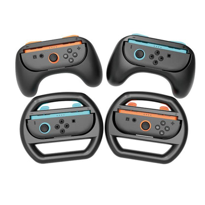 For Nintendo Switch 2 iPlay HBS-2870 4 in 1 Controller Grip Steering Wheel Combination - Gamepads by iplay | Online Shopping UK | buy2fix