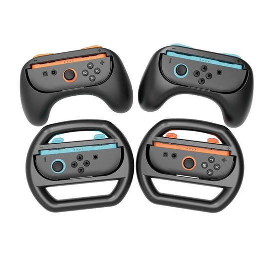 For Nintendo Switch 2 iPlay HBS-2870 4 in 1 Controller Grip Steering Wheel Combination - Gamepads by iplay | Online Shopping UK | buy2fix