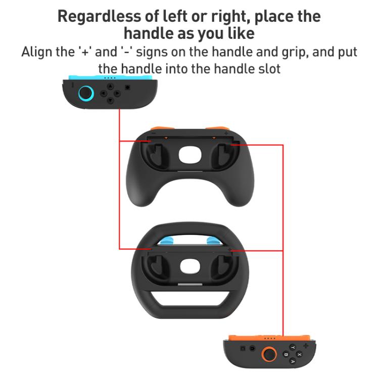For Nintendo Switch 2 iPlay HBS-2870 4 in 1 Controller Grip Steering Wheel Combination - Gamepads by iplay | Online Shopping UK | buy2fix