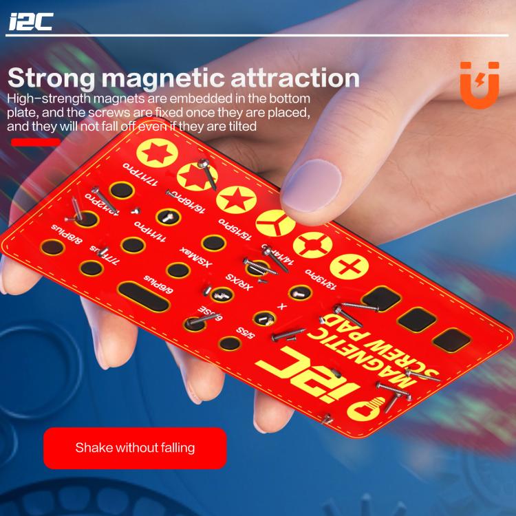 i2C SCO Full Adsorption Magnetic Screw Plate(Red) - Magnetic Screws Mat by i2C | Online Shopping UK | buy2fix