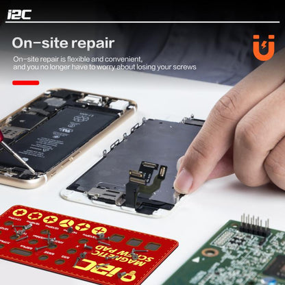i2C SCO Full Adsorption Magnetic Screw Plate(Red) - Magnetic Screws Mat by i2C | Online Shopping UK | buy2fix