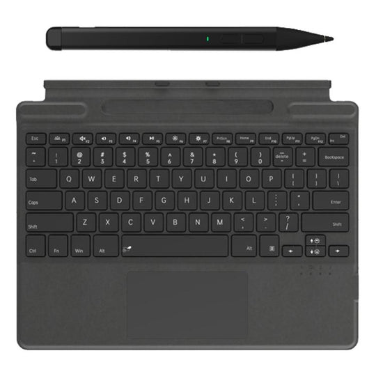 For MicroSoft Surface Pro 10 / 9 / 8 / X Magnetic Touch Backlit Bluetooth Keyboard With Pen Slot and Stylus Pen(Black)