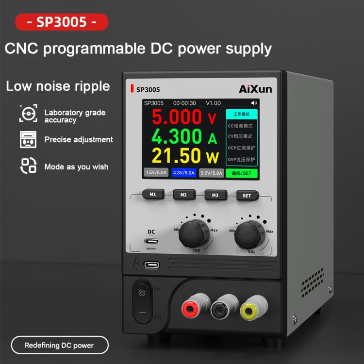 Aixun SP3005 Intelligent Interconnection CNC Programmable DC Power Supply, Plug:EU Plug - Power Supply by buy2fix | Online Shopping UK | buy2fix