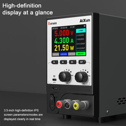 Aixun SP3005 Intelligent Interconnection CNC Programmable DC Power Supply, Plug:EU Plug - Power Supply by buy2fix | Online Shopping UK | buy2fix