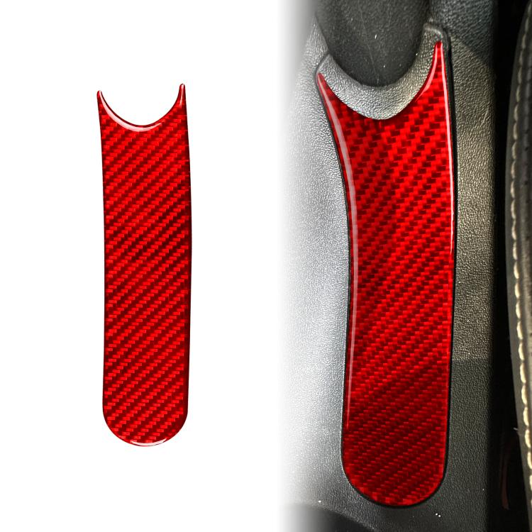 Carbon Fiber Car Handbrake Panel Decorative Sticker for SEAT Leon 2005-2012, Left and Right Driver(Red) - Car Interior Mouldings by buy2fix | Online Shopping UK | buy2fix