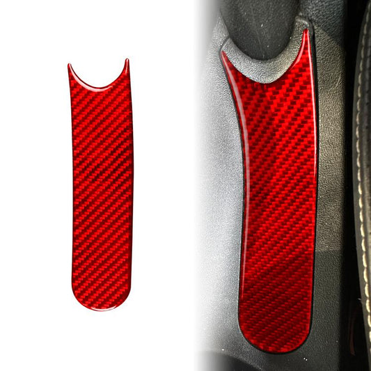 Carbon Fiber Car Handbrake Panel Decorative Sticker for SEAT Leon 2005-2012, Left and Right Driver(Red) - Car Interior Mouldings by buy2fix | Online Shopping UK | buy2fix