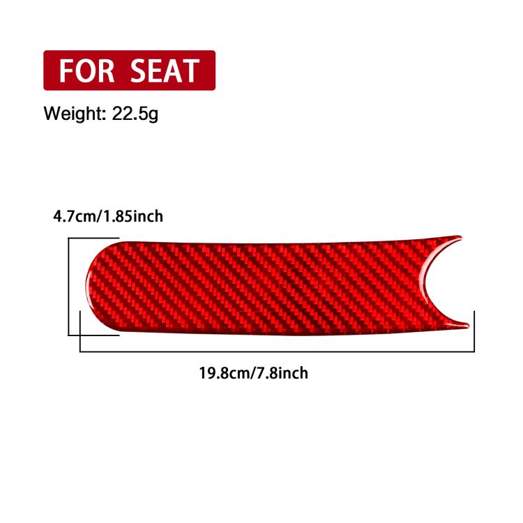 Carbon Fiber Car Handbrake Panel Decorative Sticker for SEAT Leon 2005-2012, Left and Right Driver(Red) - Car Interior Mouldings by buy2fix | Online Shopping UK | buy2fix