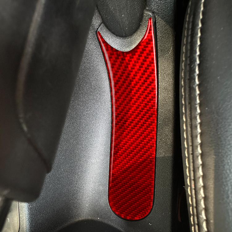 Carbon Fiber Car Handbrake Panel Decorative Sticker for SEAT Leon 2005-2012, Left and Right Driver(Red) - Car Interior Mouldings by buy2fix | Online Shopping UK | buy2fix
