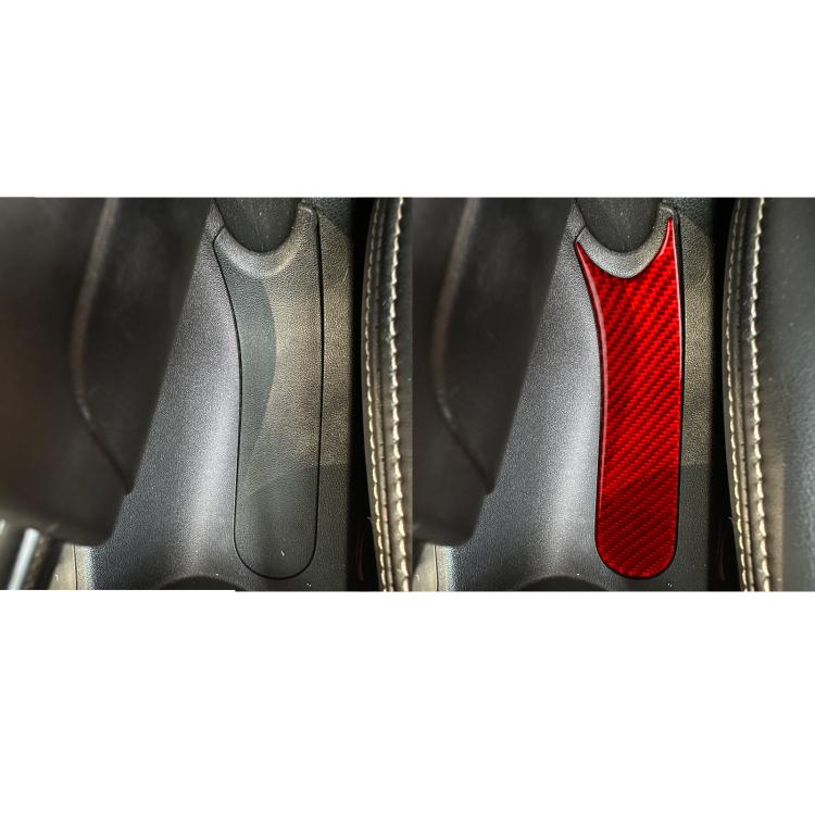 Carbon Fiber Car Handbrake Panel Decorative Sticker for SEAT Leon 2005-2012, Left and Right Driver(Red) - Car Interior Mouldings by buy2fix | Online Shopping UK | buy2fix