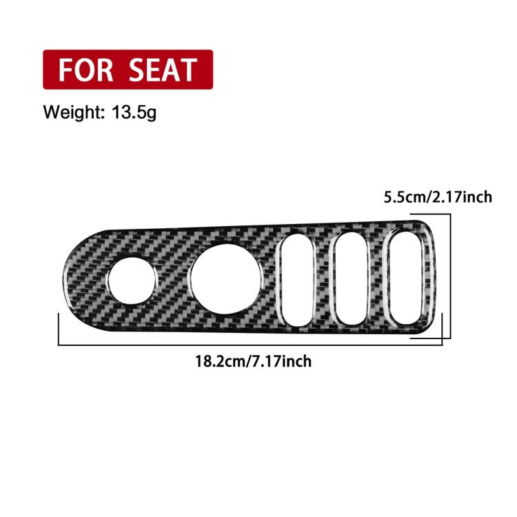 Carbon Fiber Car Rear Mirror Adjustment Switch Frame Decorative Sticker for SEAT Leon 2005-2012, Left and Right Driver(Black) - Car Interior Mouldings by buy2fix | Online Shopping UK | buy2fix