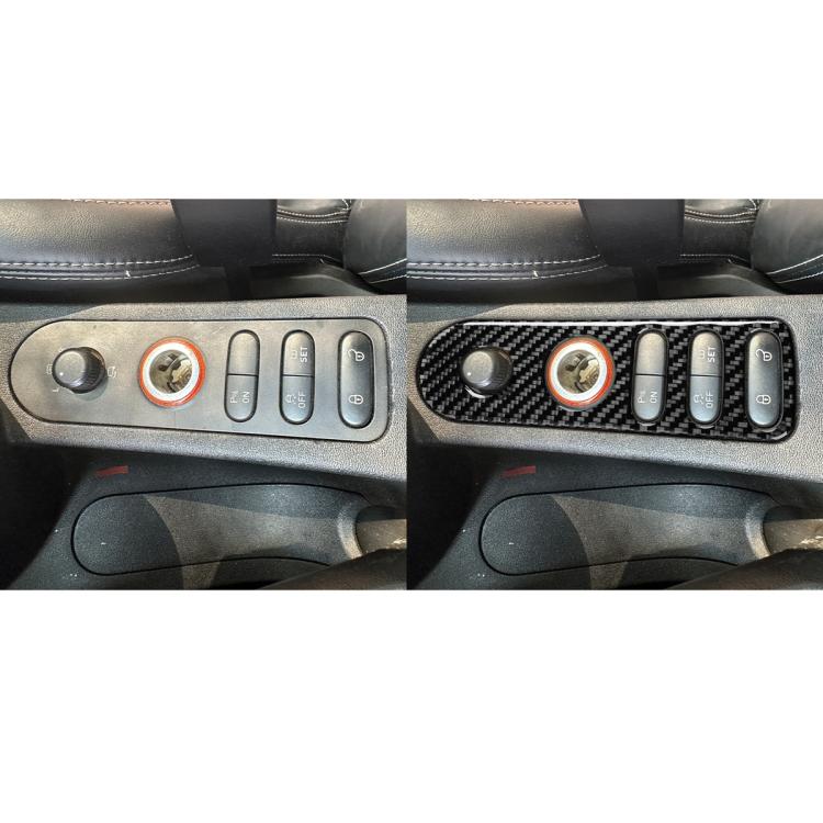 Carbon Fiber Car Rear Mirror Adjustment Switch Frame Decorative Sticker for SEAT Leon 2005-2012, Left and Right Driver(Black) - Car Interior Mouldings by buy2fix | Online Shopping UK | buy2fix