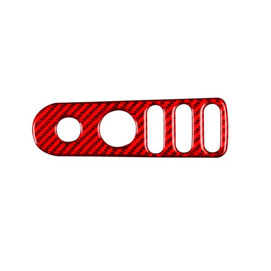 Carbon Fiber Car Rear Mirror Adjustment Switch Frame Decorative Sticker for SEAT Leon 2005-2012, Left and Right Driver(Red) - Car Interior Mouldings by buy2fix | Online Shopping UK | buy2fix