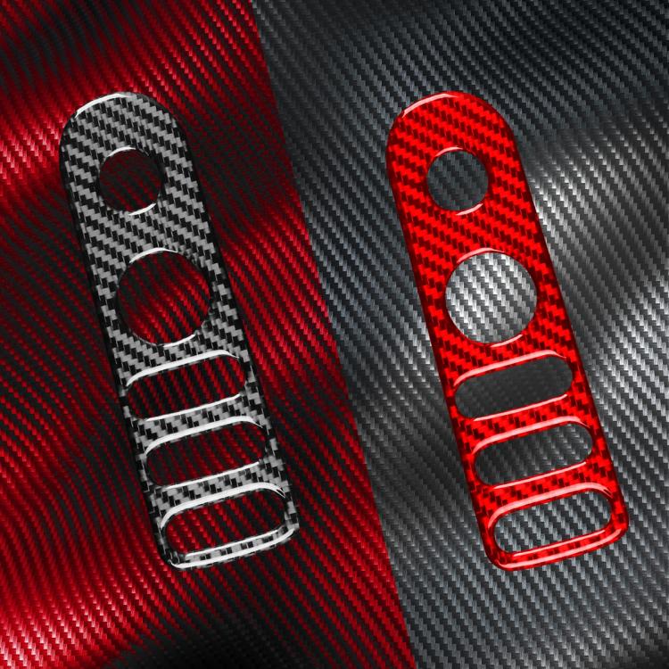 Carbon Fiber Car Rear Mirror Adjustment Switch Frame Decorative Sticker for SEAT Leon 2005-2012, Left and Right Driver(Red) - Car Interior Mouldings by buy2fix | Online Shopping UK | buy2fix