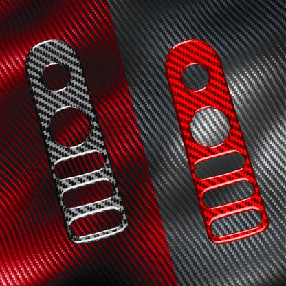 Carbon Fiber Car Rear Mirror Adjustment Switch Frame Decorative Sticker for SEAT Leon 2005-2012, Left and Right Driver(Red) - Car Interior Mouldings by buy2fix | Online Shopping UK | buy2fix