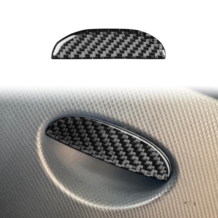 Carbon Fiber Car Passenger Seat Storage Box Handle Decorative Sticker for SEAT Leon 2005-2012, Left and Right Driver(Black) - Car Interior Mouldings by buy2fix | Online Shopping UK | buy2fix