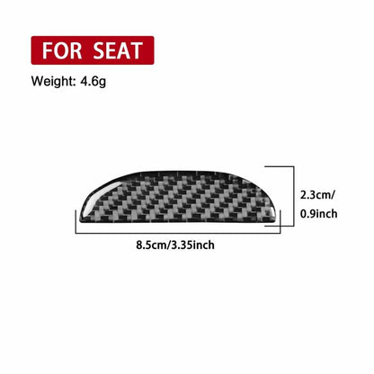 Carbon Fiber Car Passenger Seat Storage Box Handle Decorative Sticker for SEAT Leon 2005-2012, Left and Right Driver(Black) - Car Interior Mouldings by buy2fix | Online Shopping UK | buy2fix