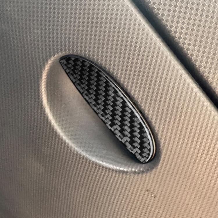 Carbon Fiber Car Passenger Seat Storage Box Handle Decorative Sticker for SEAT Leon 2005-2012, Left and Right Driver(Black) - Car Interior Mouldings by buy2fix | Online Shopping UK | buy2fix