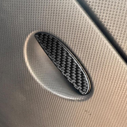 Carbon Fiber Car Passenger Seat Storage Box Handle Decorative Sticker for SEAT Leon 2005-2012, Left and Right Driver(Black) - Car Interior Mouldings by buy2fix | Online Shopping UK | buy2fix