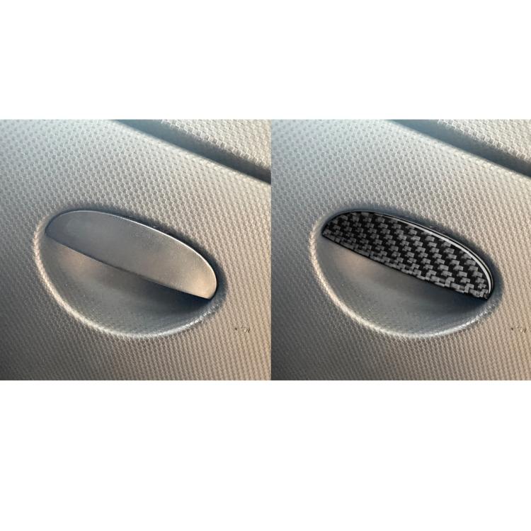 Carbon Fiber Car Passenger Seat Storage Box Handle Decorative Sticker for SEAT Leon 2005-2012, Left and Right Driver(Black) - Car Interior Mouldings by buy2fix | Online Shopping UK | buy2fix