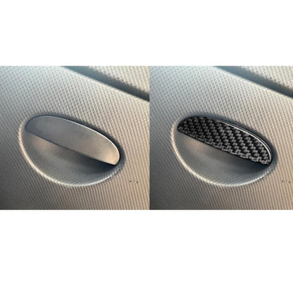 Carbon Fiber Car Passenger Seat Storage Box Handle Decorative Sticker for SEAT Leon 2005-2012, Left and Right Driver(Black) - Car Interior Mouldings by buy2fix | Online Shopping UK | buy2fix
