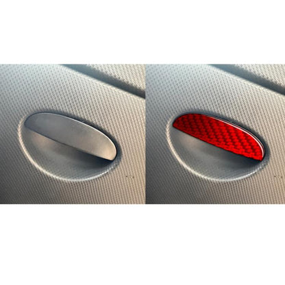 Carbon Fiber Car Passenger Seat Storage Box Handle Decorative Sticker for SEAT Leon 2005-2012, Left and Right Driver(Red) - Car Interior Mouldings by buy2fix | Online Shopping UK | buy2fix