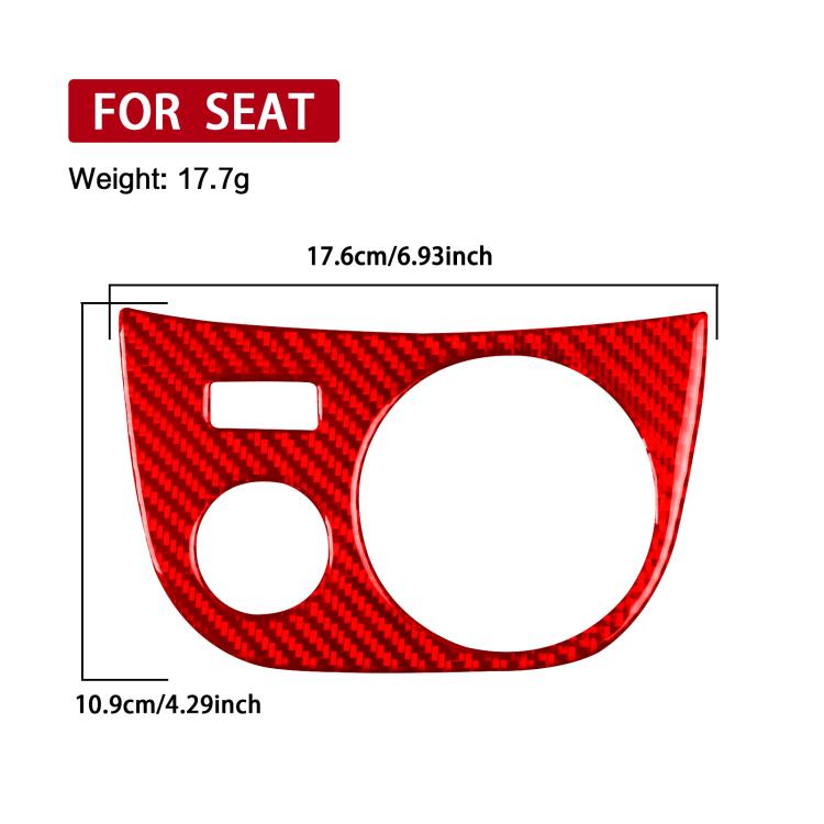 Carbon Fiber Car Water Cup Panel Decorative Sticker for SEAT Leon 2005-2012, Left Driver(Red) - Car Interior Mouldings by buy2fix | Online Shopping UK | buy2fix